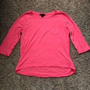Forever 21 Bright Pink 3/4 Shirt